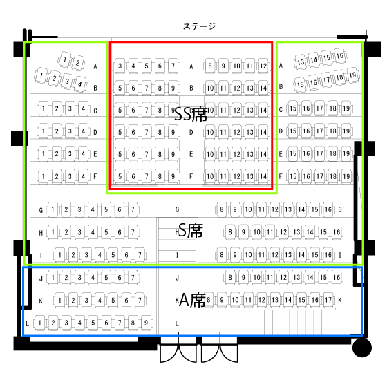 座席表（拡大表示）